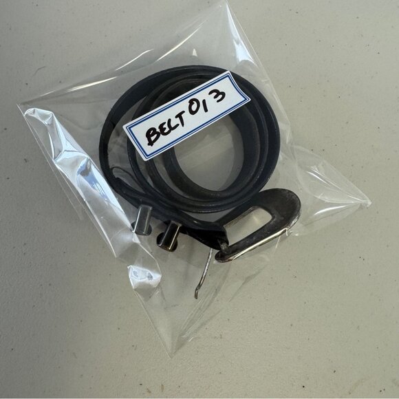 Vintage Johnny Goods Western Handcrafted Boho Leather Black Belt - Picture 8 of 10